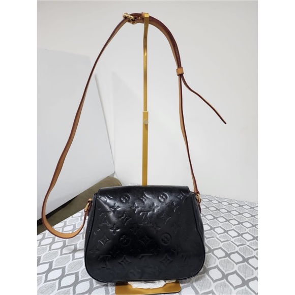 Authentic Louis Vuitton Monogram Vernis Bellflower PM Shoulder/Crossbody Bag Bla - Picture 4 of 15